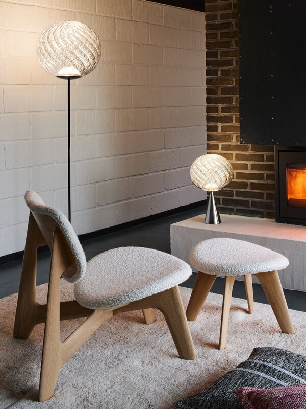 Tom Dixon Whirl Cone Fat table lamp, silver, decoration image