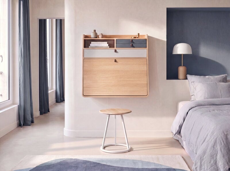 Hartô Sgabello Gustave, 45 cm, frassino - bianco, vista 2