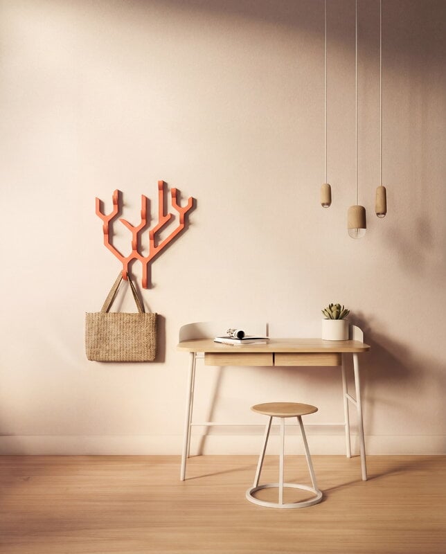 Hartô Sgabello Gustave, 45 cm, frassino - bianco, vista 4