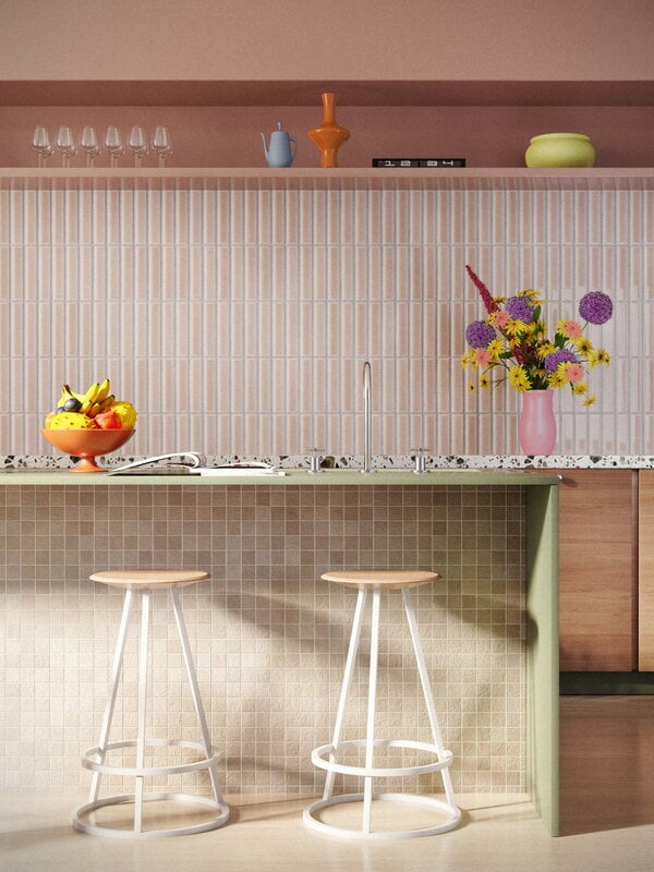 Hartô Sgabello alto Gustave, 65 cm, frassino - bianco, vista 4