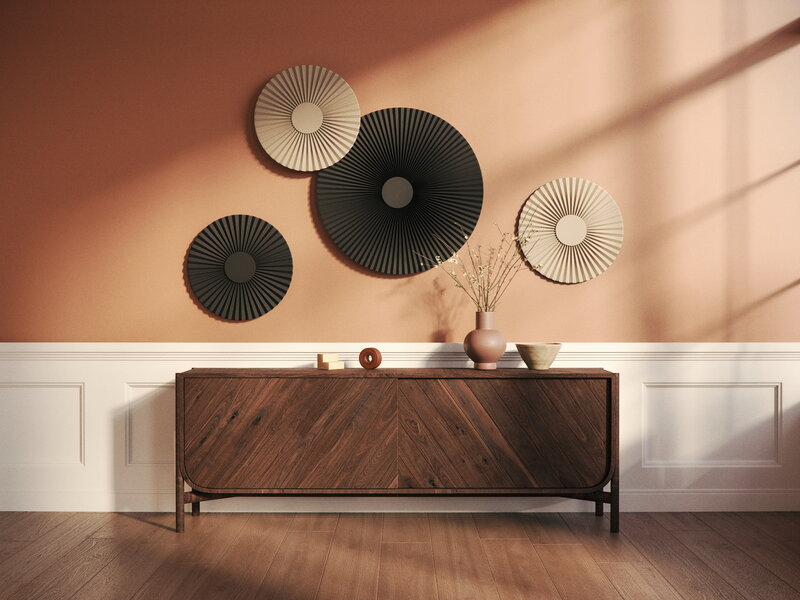Hartô Carmen wall lamp, 2025 model, 90 cm, slate grey, decoration image