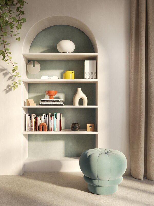 Hartô Puf Claudie, verde celadón, imagen de decoración