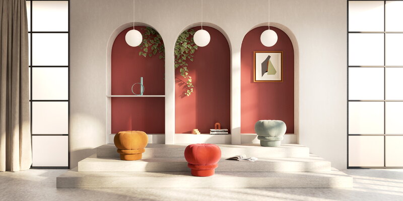 Hartô Claudie Pouf, Bernstein Gelb, dekorationsbild
