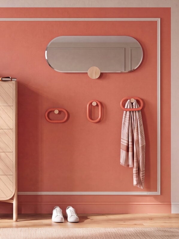 Hartô Fernand koukku, horizontal, saarni - spiced coral, näkymä 5