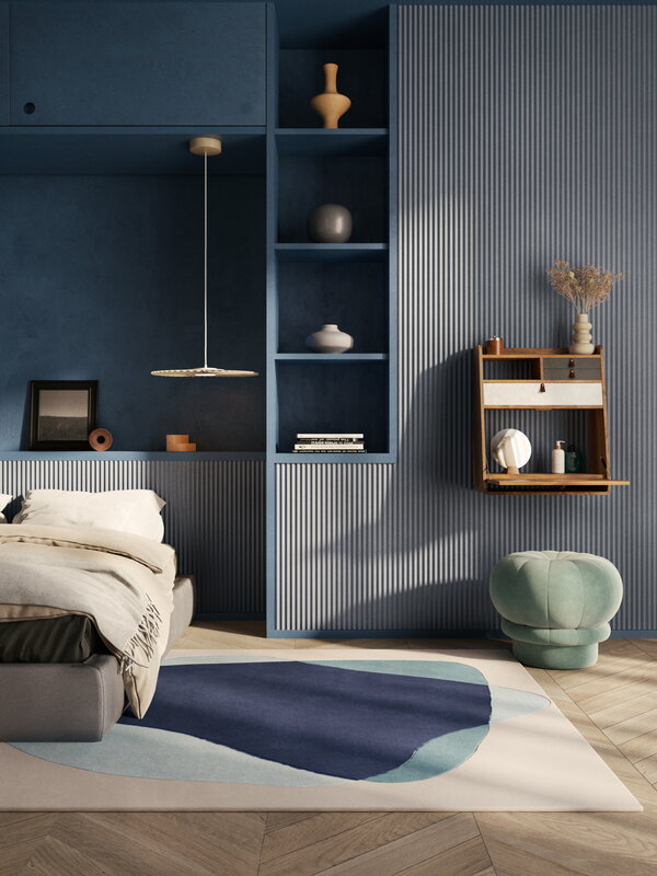 Hartô Gaston wall desk, 60 cm, stained oak - light grey - slate grey, view 6