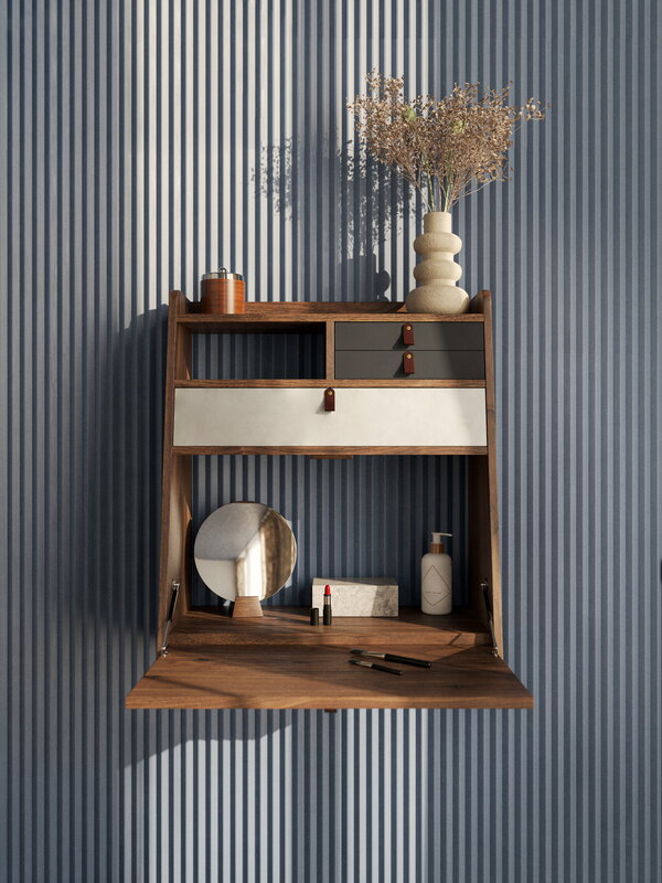Hartô Gaston wall desk, 60 cm, stained oak - light grey - slate grey, view 7