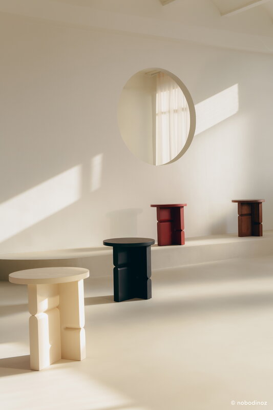 Nobodinoz Noon stool/side table, black, view 2