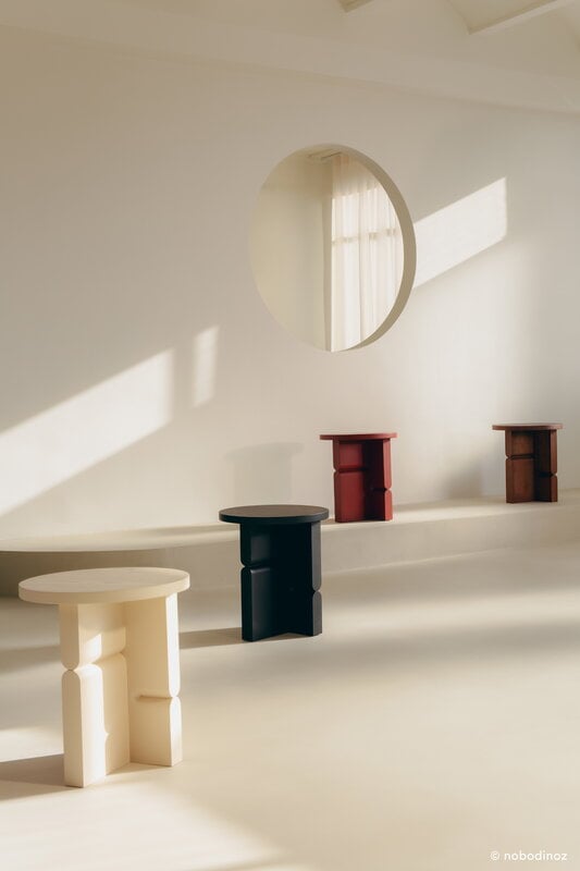 Nobodinoz Noon stool/side table, burnt red, view 2