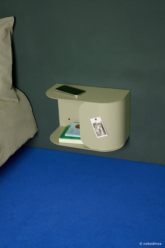 Nobodinoz Wall bed side table, sage green, view 8