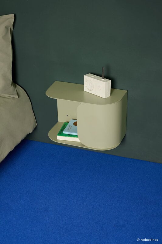 Nobodinoz Wall bed side table, sage green, view 2