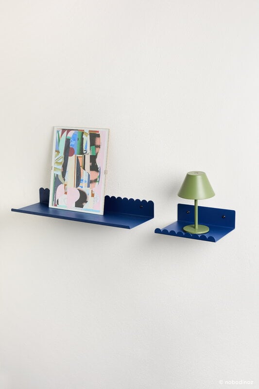 Nobodinoz Wall shelf, 20 cm, night blue steel, view 2