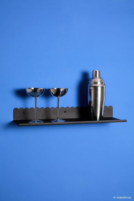 Nobodinoz Wall shelf, 20 cm, black steel, view 6