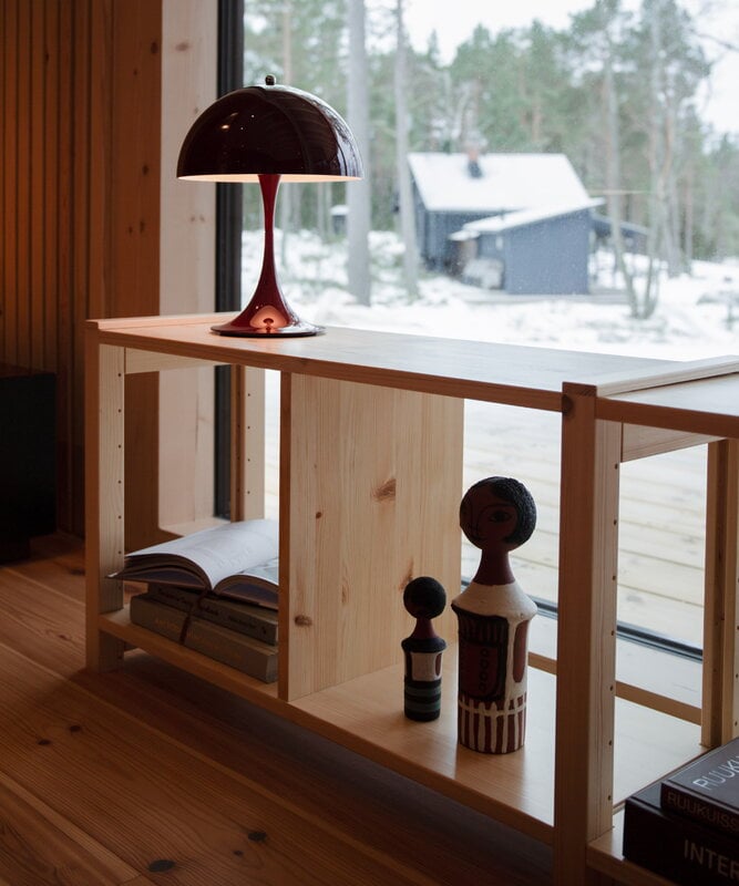 Lundia Classic matala hylly jakolevyillä, kaksiosainen, kirkaslakattu, näkymä 4