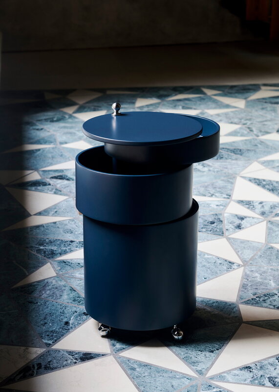 Verpan Barboy trolley, glossy deep blue, decoration image