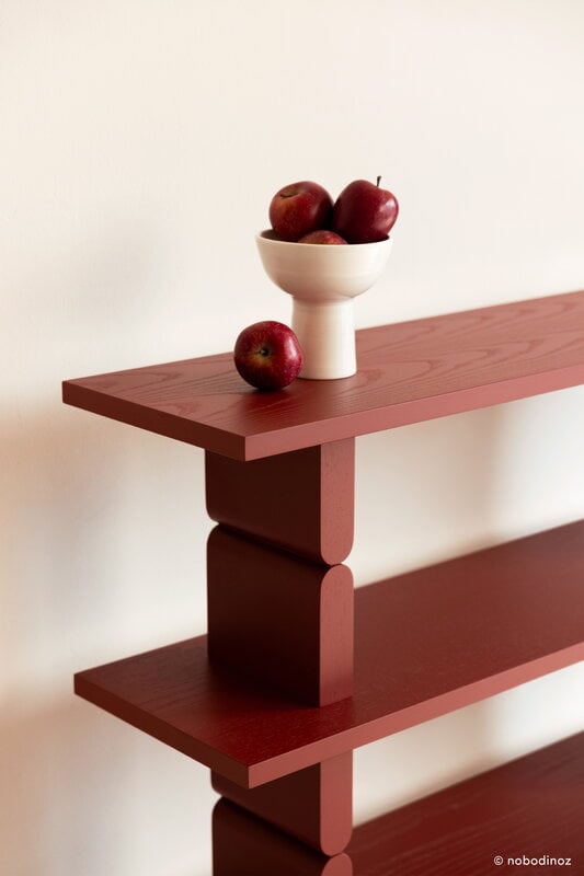 Nobodinoz Noon bookshelf, burnt red, view 7