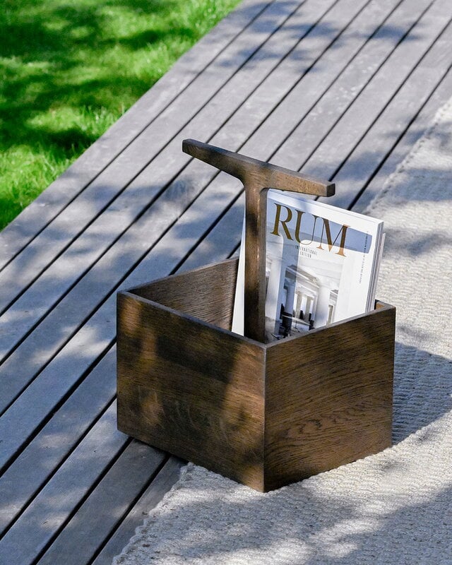 Ro Collection Toolbox container, high, dark stained oak, decoration image