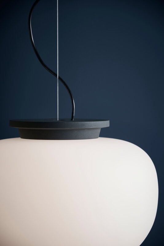 Frandsen Supernate pendant, 28 cm, white opal - black, decoration image
