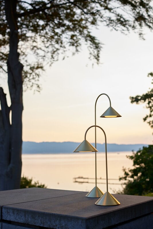 Frandsen Grasp portable table lamp, 72 cm, brass, decoration image