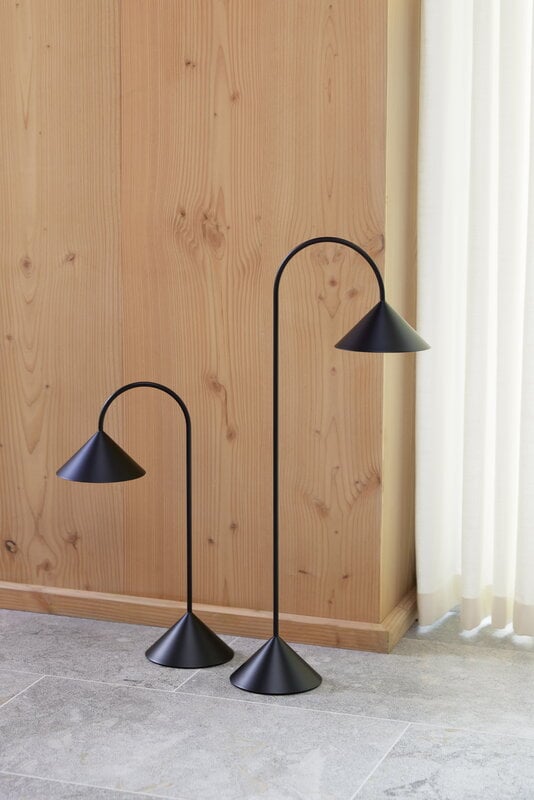 Frandsen Grasp portable table lamp, 72 cm, matt black, decoration image