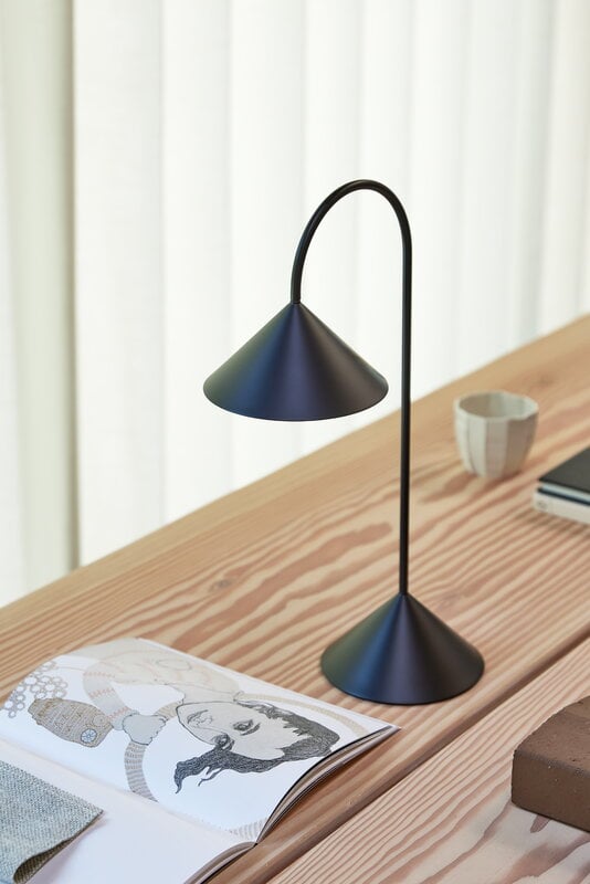 Frandsen Grasp portable table lamp, 47 cm, matt black, decoration image