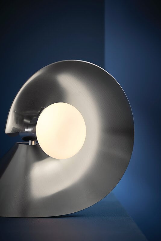 Frandsen Peel table lamp, brushed stainless steel, decoration image