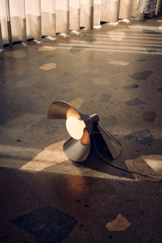 Frandsen Peel table lamp, brushed stainless steel, decoration image
