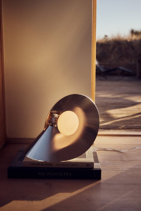 Frandsen Peel table lamp, brushed stainless steel, decoration image
