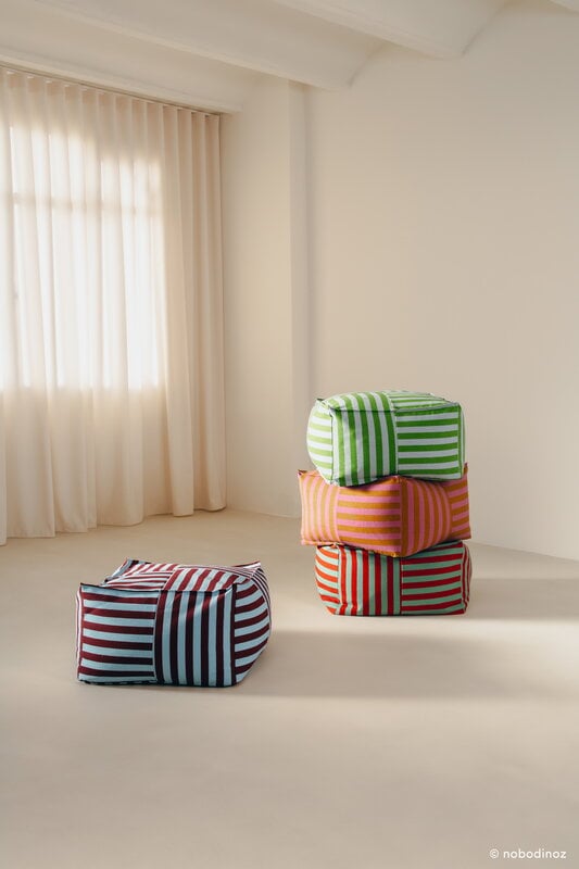 Nobodinoz Otto rahi, 55 x 55 cm, pink curry stripes, näkymä 2