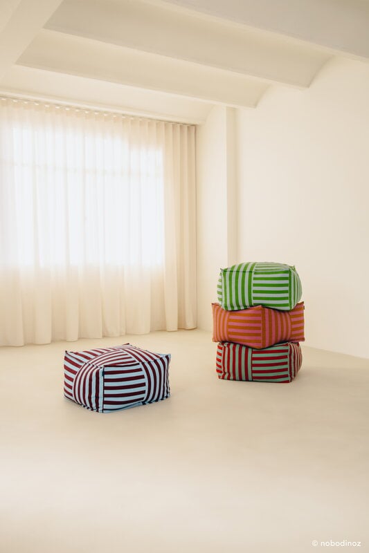 Nobodinoz Otto rahi, 55 x 55 cm, pink curry stripes, näkymä 7