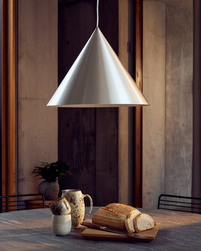 Frandsen Benjamin pendant, 30 cm, aluminio cepillado, imagen de decoración