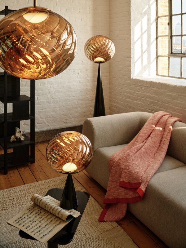 Tom Dixon Whirl pendel, 30 cm, guld, dekorationsbild