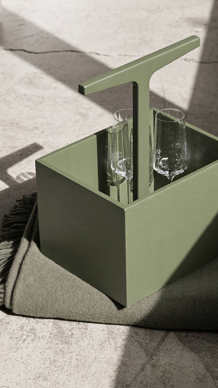 Ro Collection Toolbox container, high, green oak, decoration image