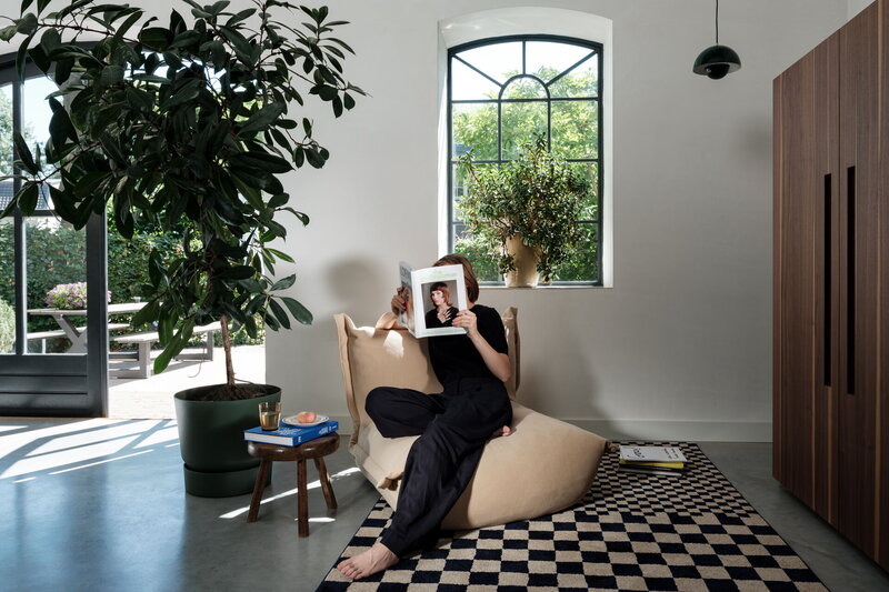 Fatboy The BonBaron Slim fauteuil lounge, corde recyclée beige, image décorative