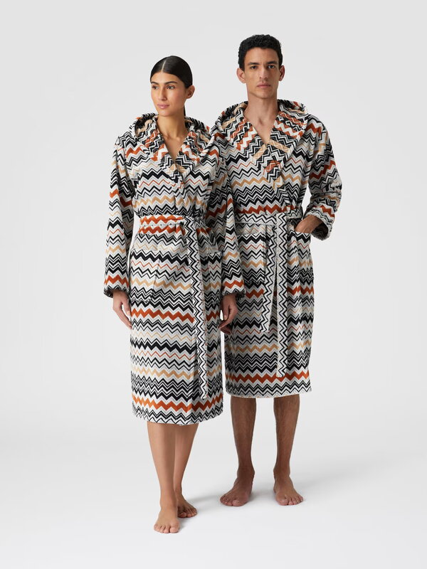 Missoni Home Bernard bata con capucha, 160 negro multicolor, imagen de decoración