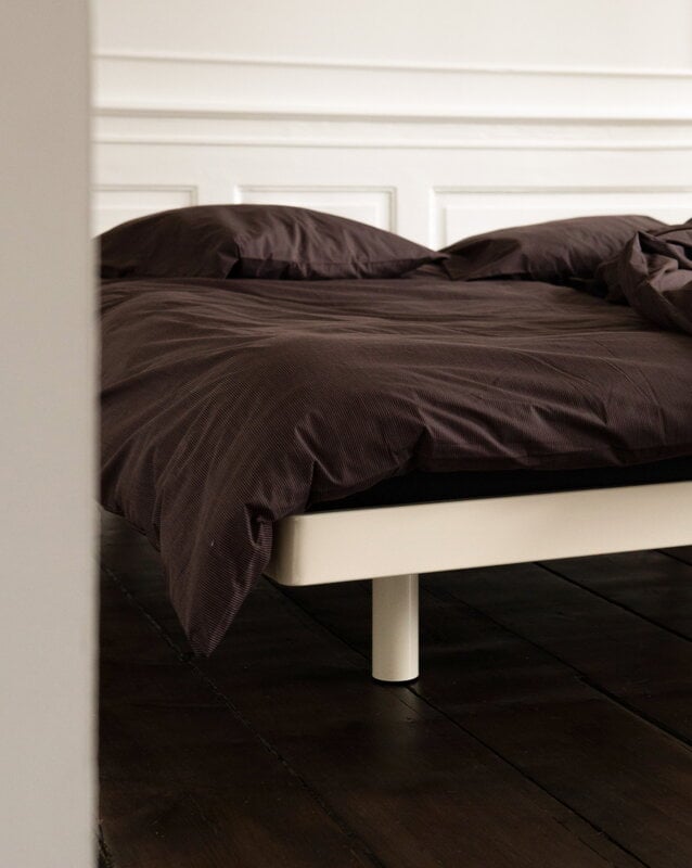 ReFramed MC-1 bed frame with slats, ivory, decoration image