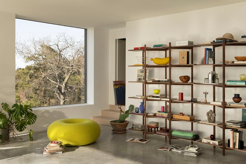 Hem Zig Zag high shelf, walnut, view 2