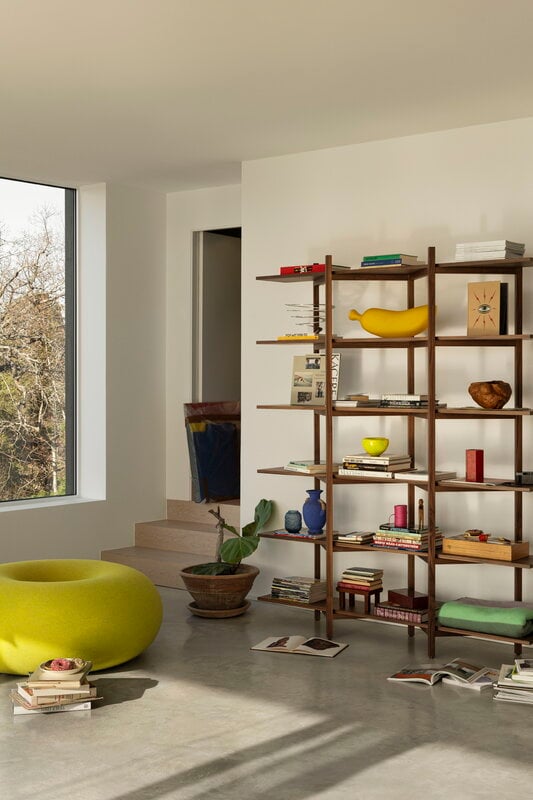 Hem Zig Zag high shelf, walnut, view 3