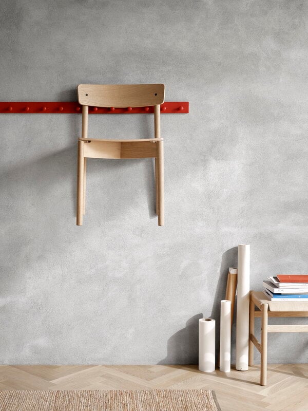 TAKT T21 Curve coat rack, 90 cm, Japan red, decoration image