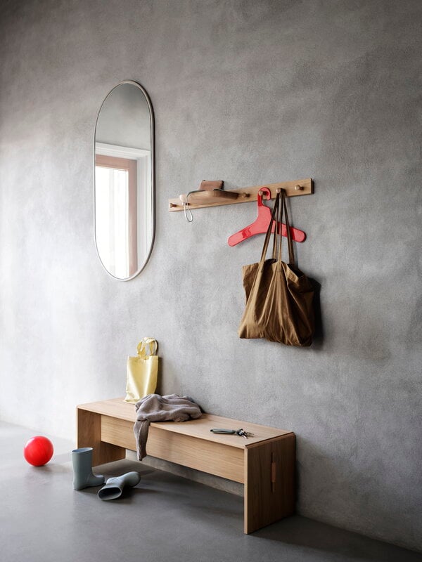 TAKT T21 Curve coat rack, 90 cm, oak, decoration image