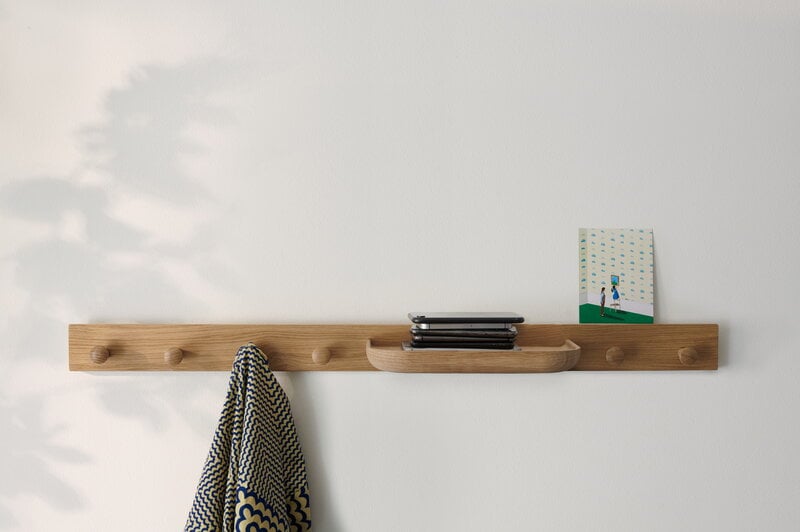 TAKT T21 Curve coat rack, 90 cm, oak, decoration image
