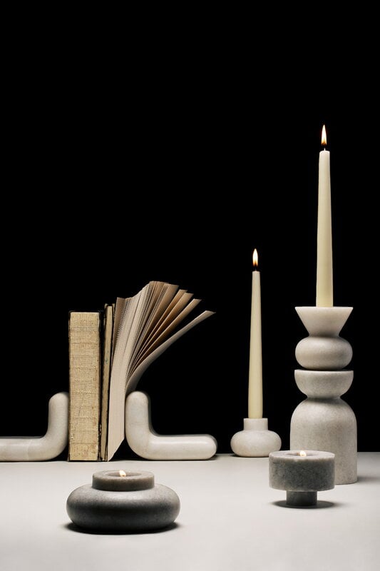 Tom Dixon Stone bookends, 2 pcs, white, decoration image