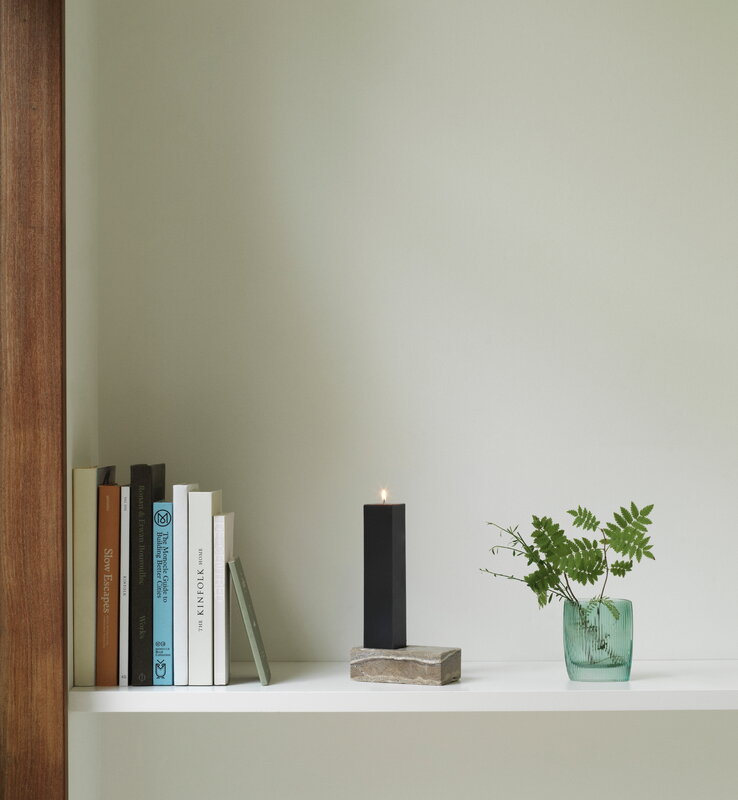 Normann Copenhagen Even candle holder, silver travertine, decoration image