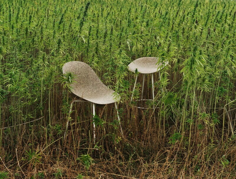 Normann Copenhagen Mat chair, cream steel - seaweed, view 6