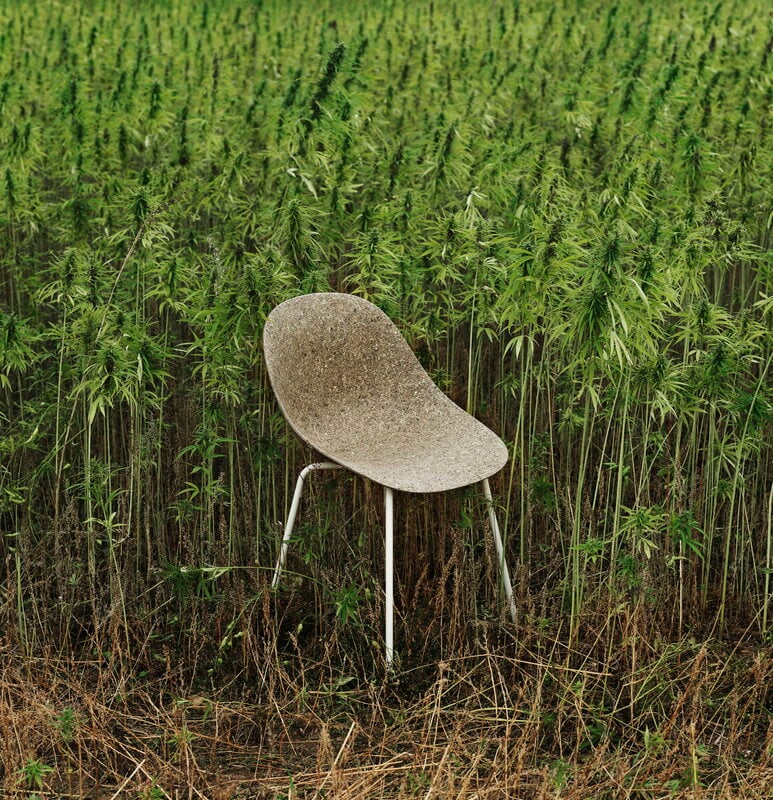 Normann Copenhagen Mat chair, cream steel - seaweed, view 4