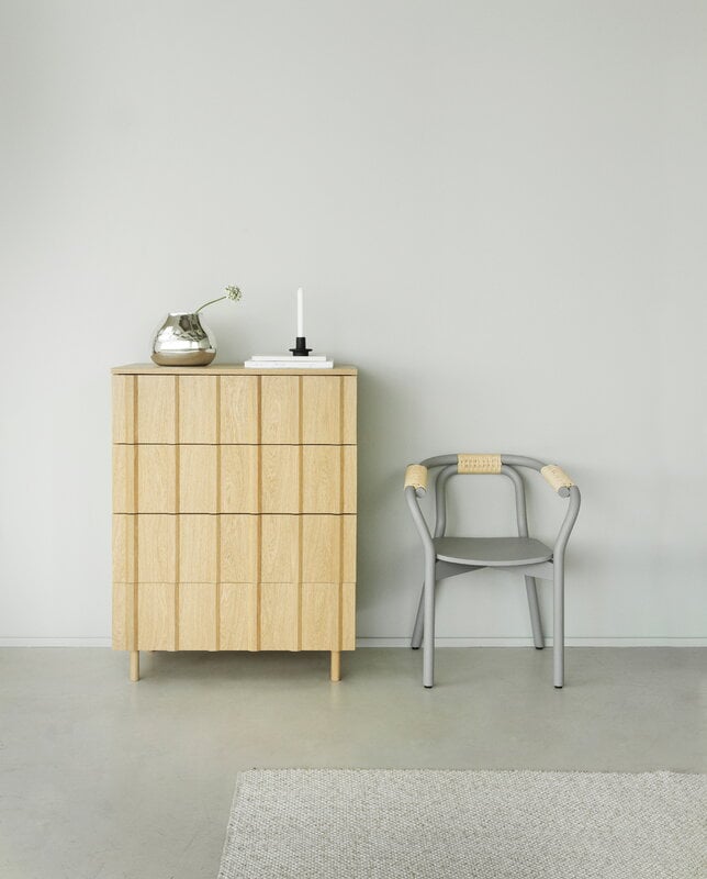 Normann Copenhagen Commode Rib avec 4 tiroirs, chêne, image décorative