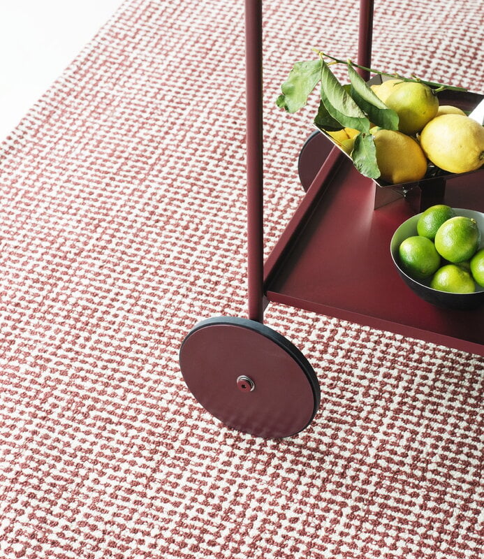 Normann Copenhagen Tapis Flick, 200 x 300 cm, blanc cassé - bordeaux, image décorative