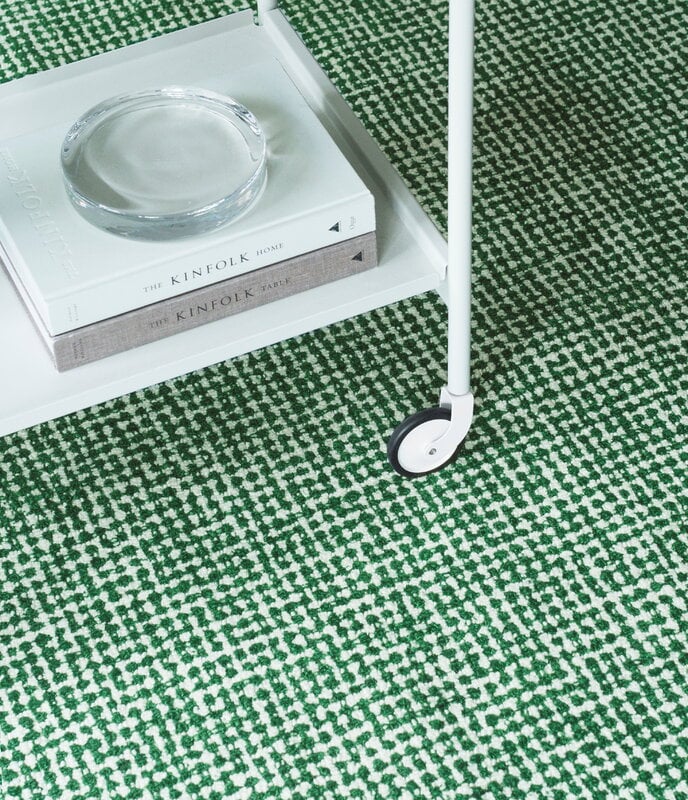 Normann Copenhagen Flick rug, 80 x 200 cm, off white - dark green, decoration image