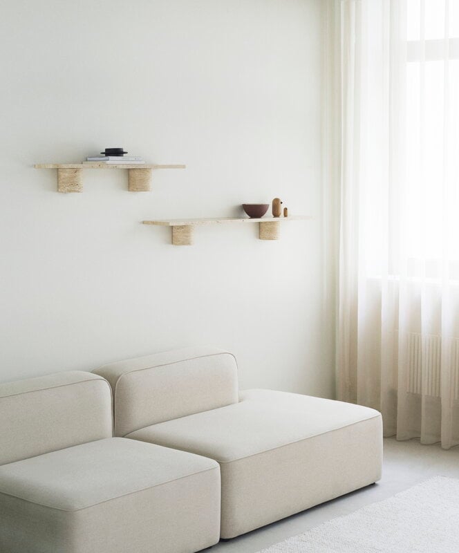 Normann Copenhagen Sten shelf, 80 cm, travertine, decoration image