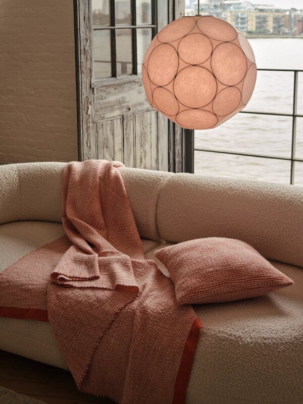 Tom Dixon Thread throw, 140 x 180 cm, orange - white, decoration image