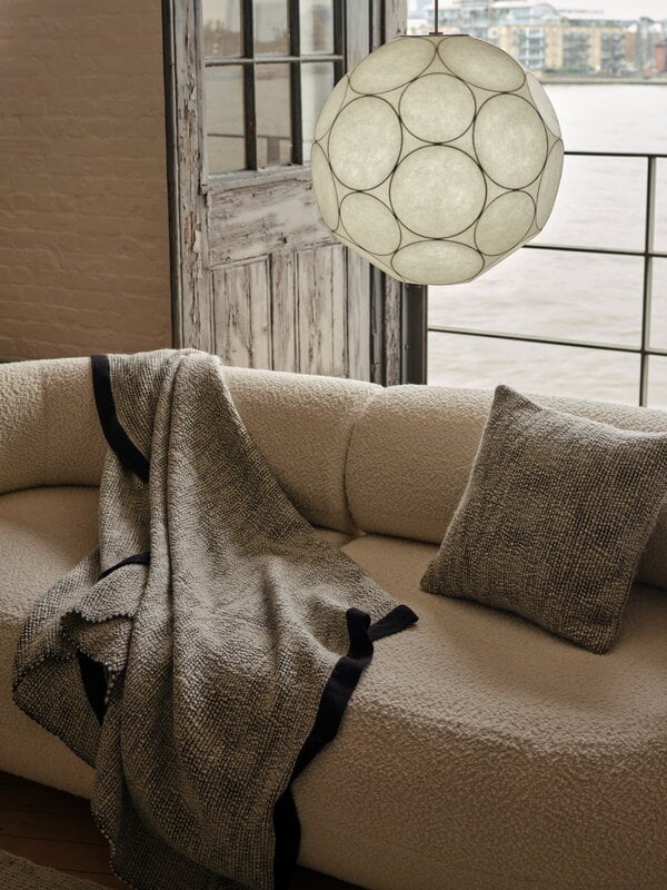 Tom Dixon Thread throw, 140 x 180 cm, black - white, decoration image